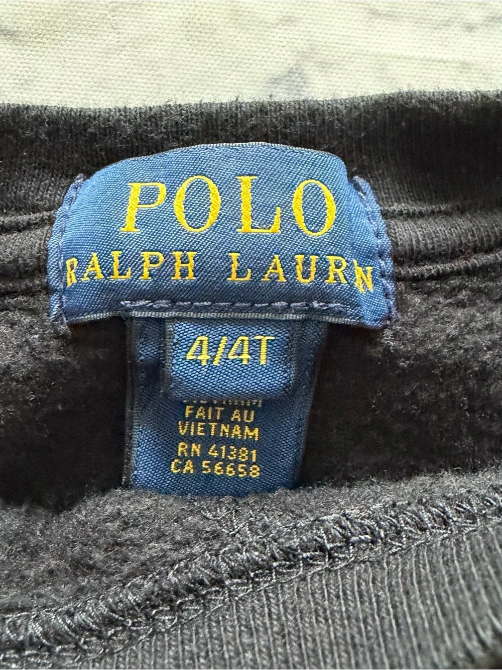 Polo Ralph Lauren Kids Sweater 4/4T | Black Crewneck